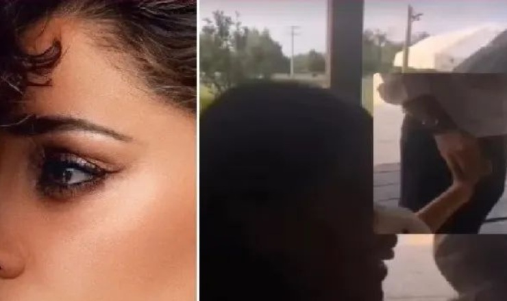 Belen Rodriguez mano per la mano con un imprenditore