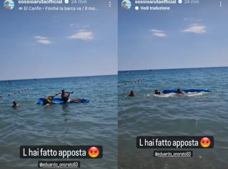 Le storie di Sossio Aruta in vacanza: un bel volo dalla barchetta.