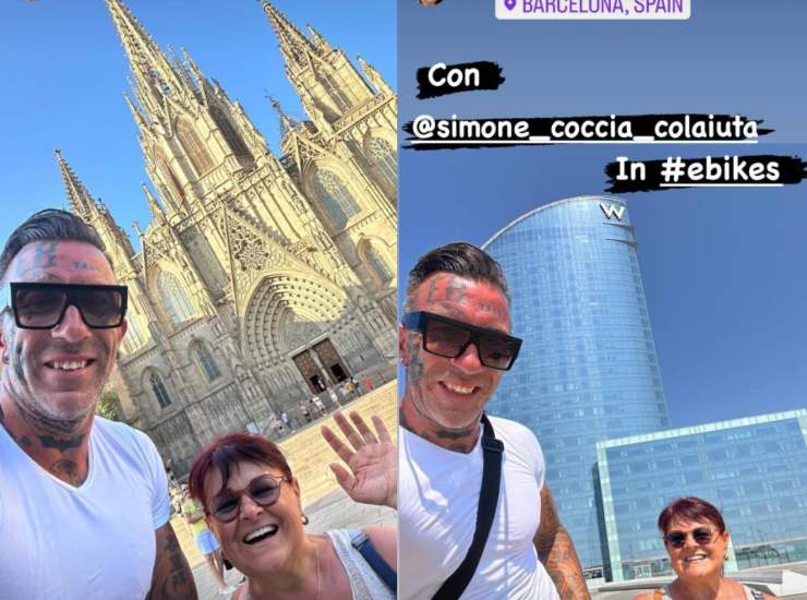 Stefania Pezzopane e Simone Coccia insieme a Barcellona.