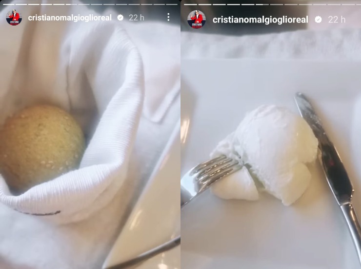 Pane e mozzarella: il pranzo in treno di Cristiano Malgioglio.