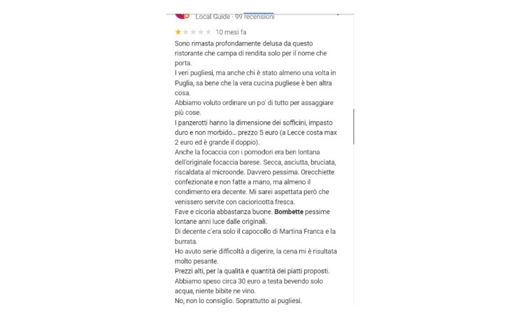 Banfi sconvolto nel suo ristorante
