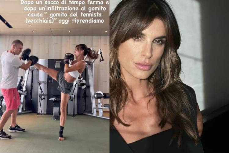 Elisabetta Canalis torna ad allenarsi dopo l'intervento