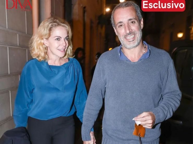 Claudia Gerini insieme a Riccardo Sangiuliano