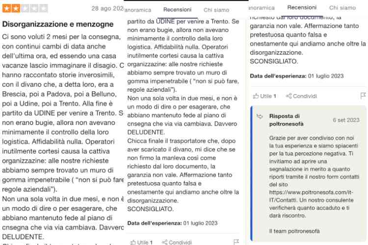 Utente scontento di poltrone e Sofà