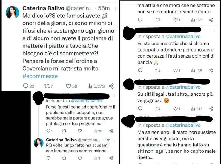 Tweet e commenti di Caterina Balivo