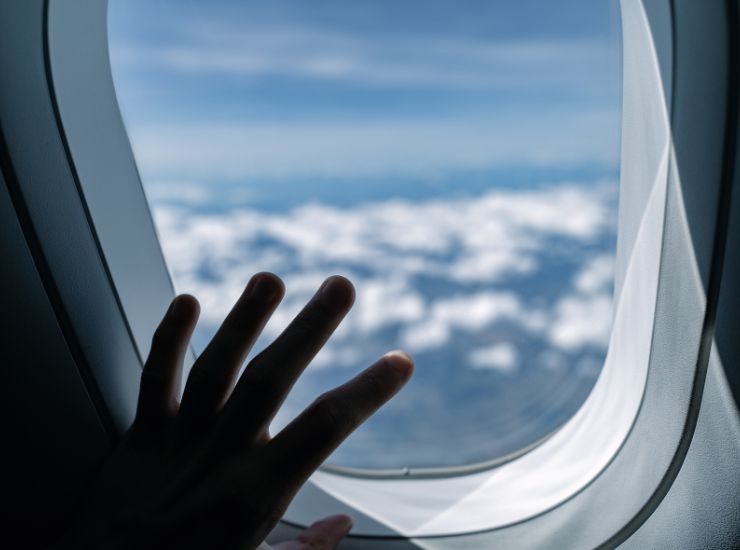 Finestrino di un aereo