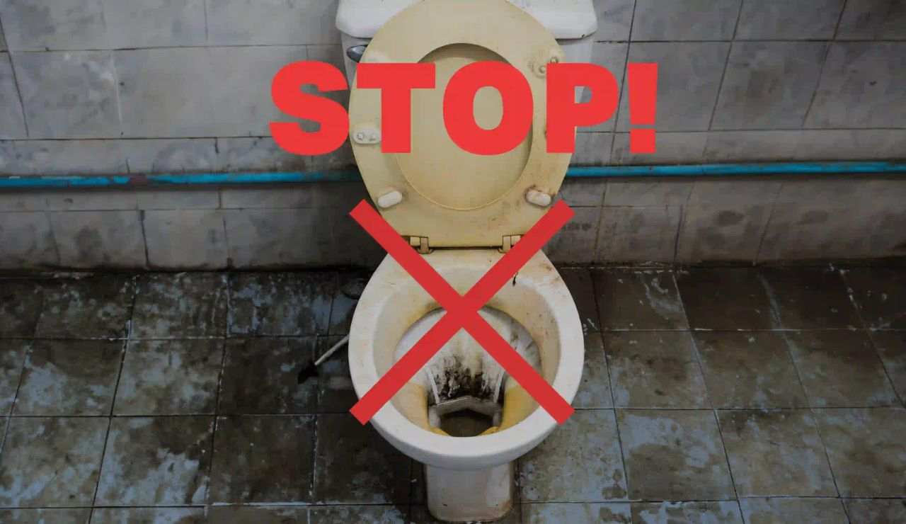 Stop al bagno incrostato